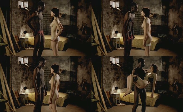 erotic film scene with black boy getting naked